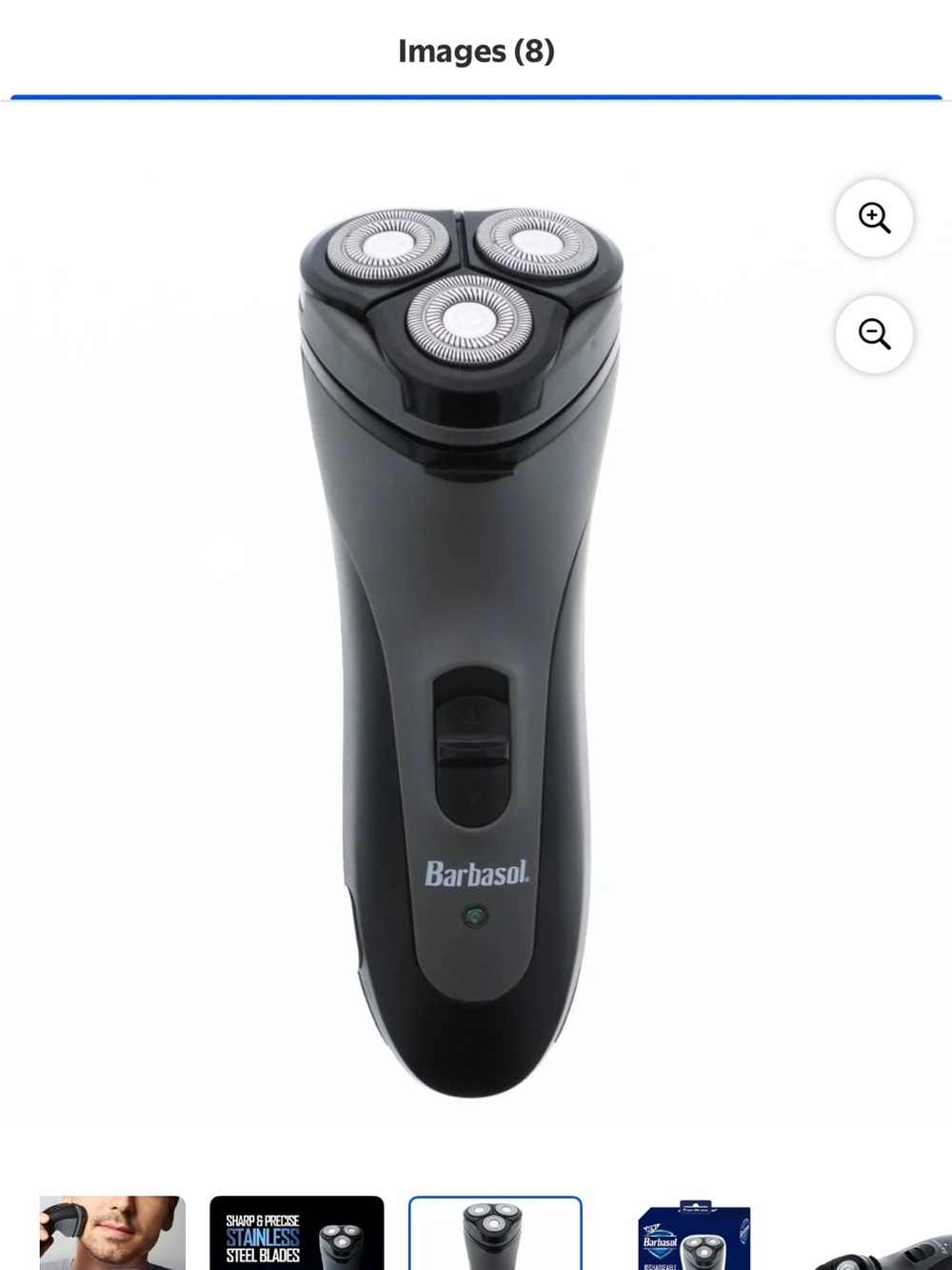 Barbasol Black 3-Head Rotary Electric Shaver